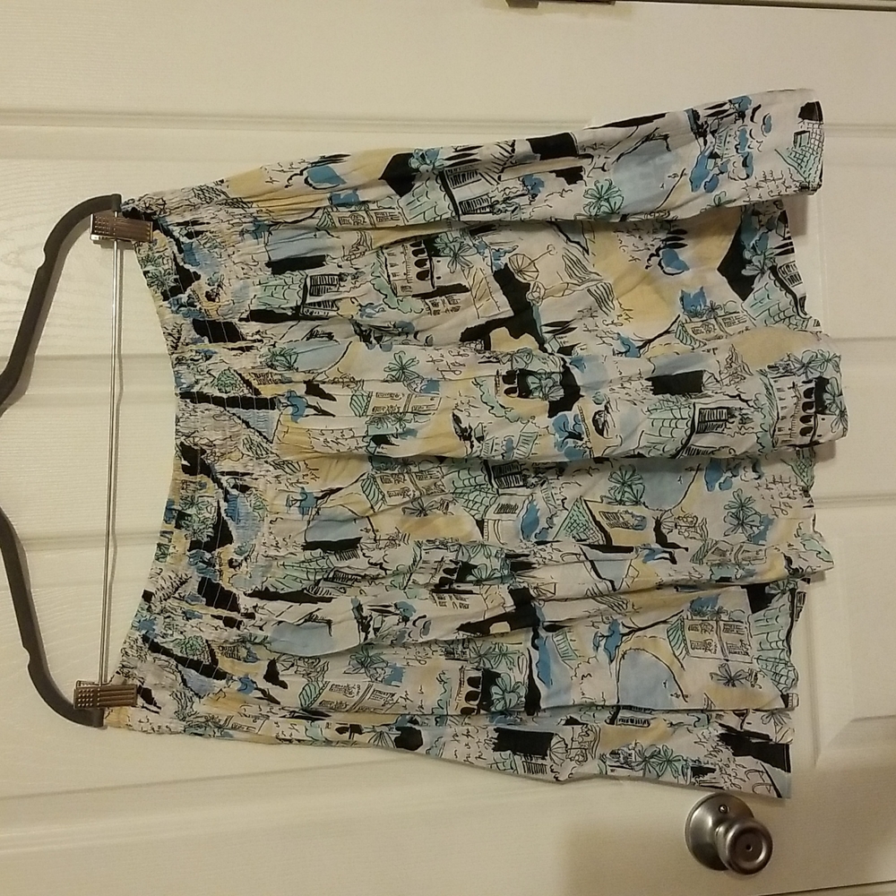 New York & Company Coastal Print Skirt
